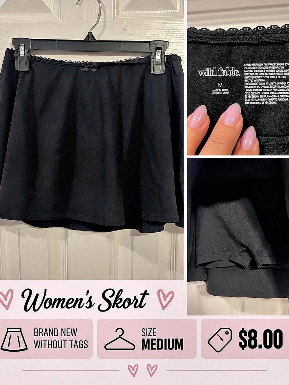 Wild Fable Black Mini Skirt Medium NWT